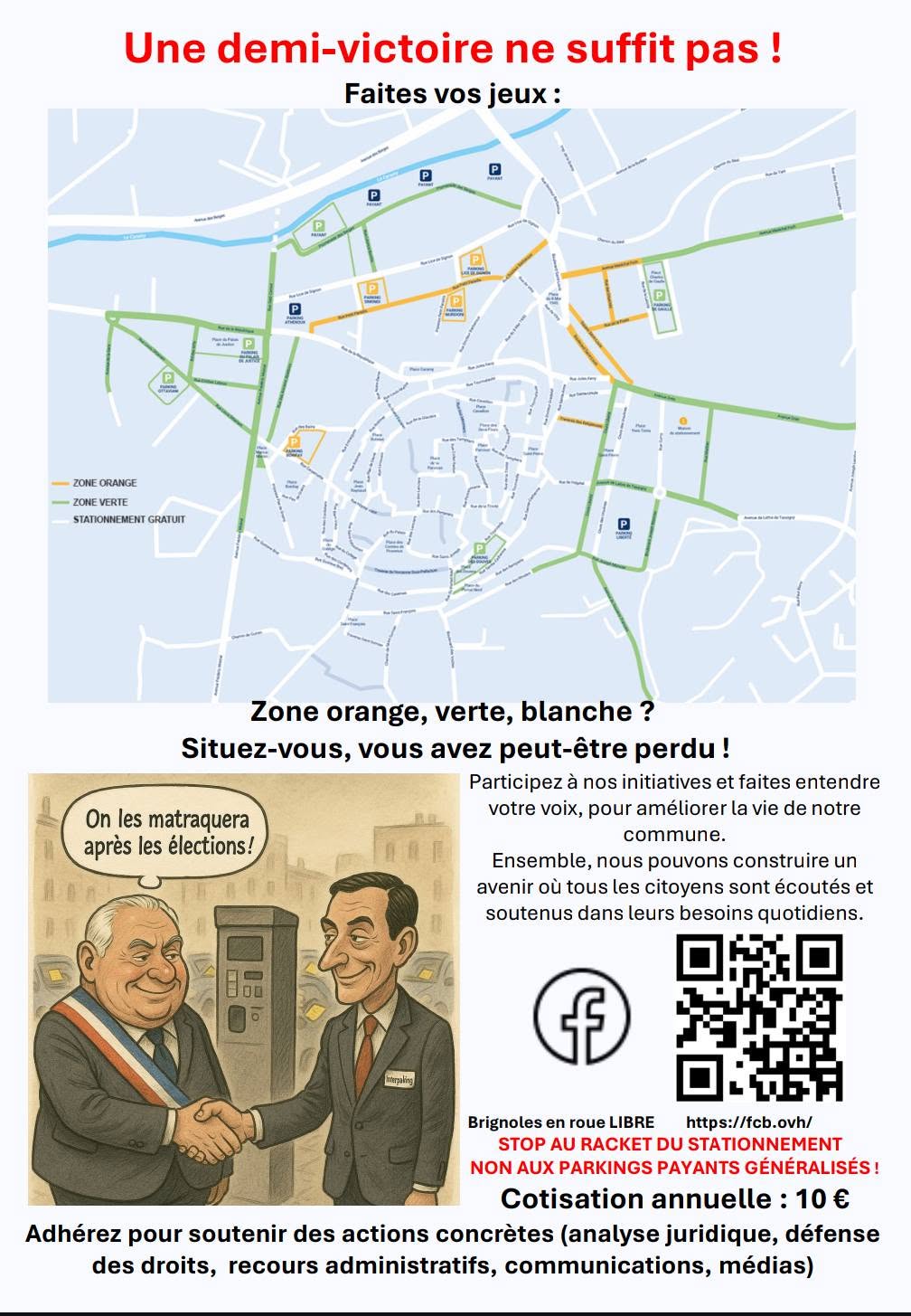 Carte et analyse des zones de stationnement à Brignoles